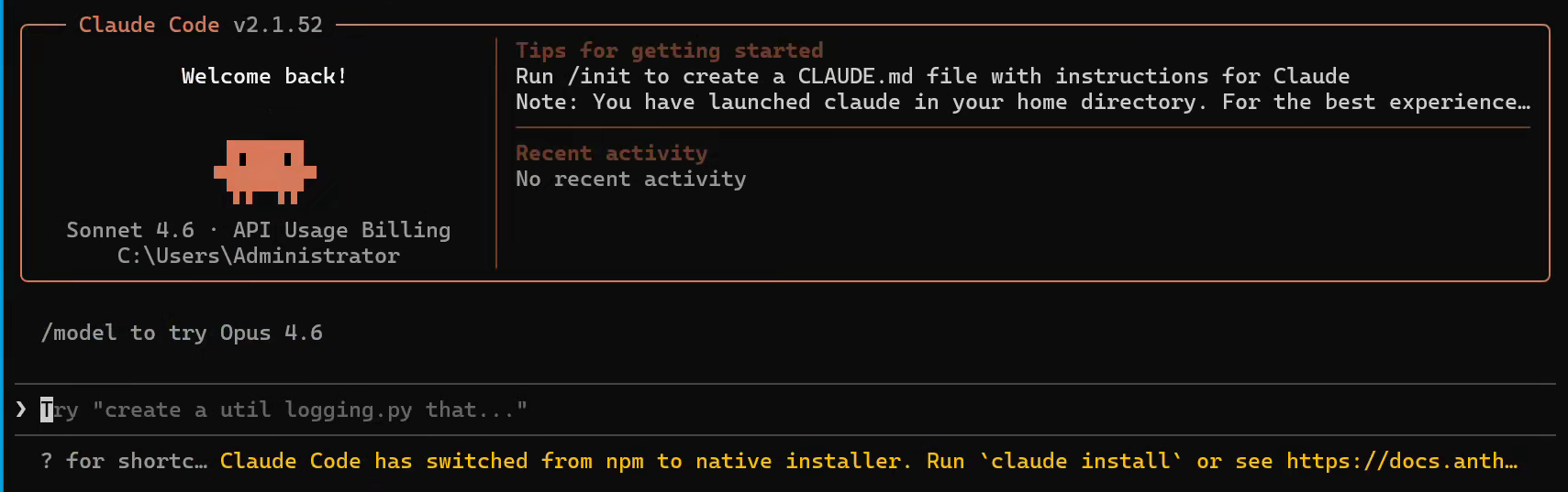 Claude Code 会话界面